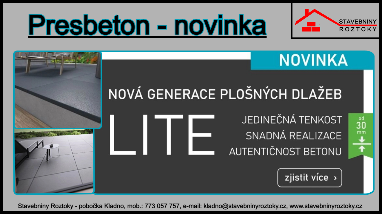 Novinka dlažba Presbeton v tl. 30mm