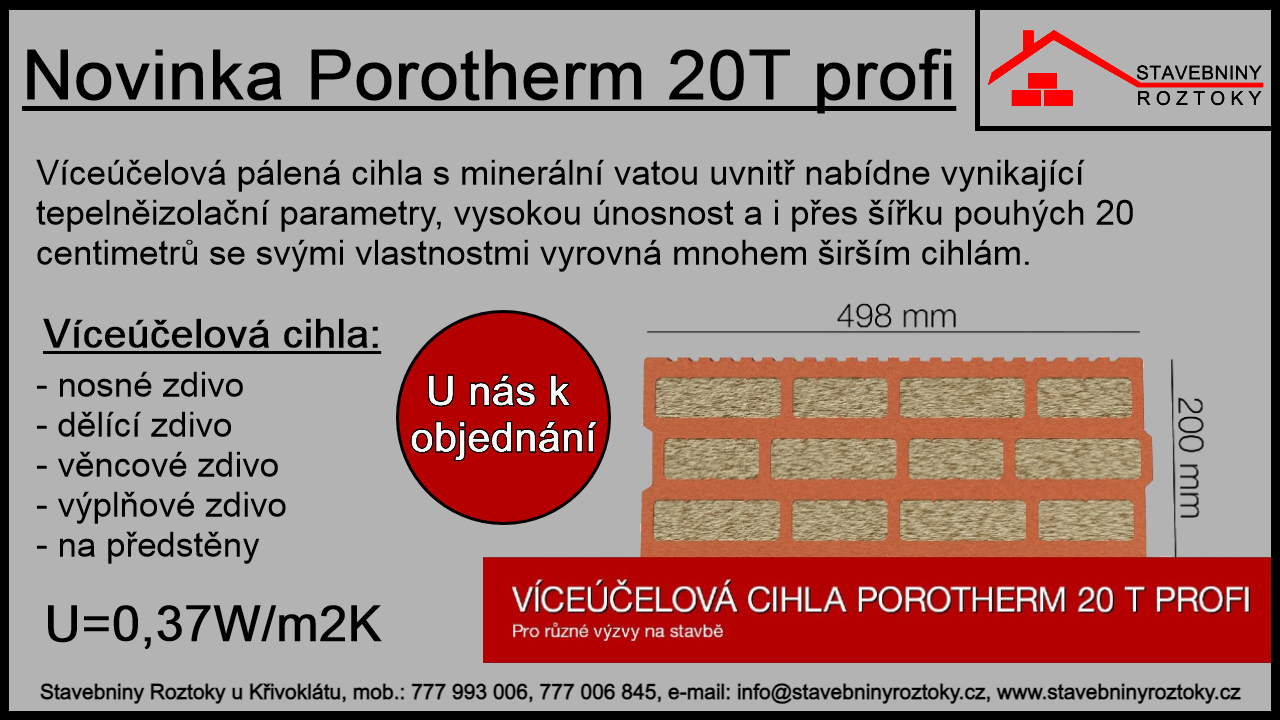 Porotherm 20 T Profi Stavebniny Roztoky.